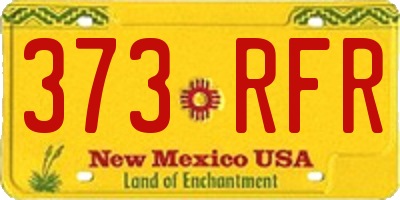 NM license plate 373RFR