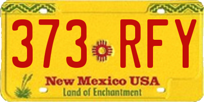 NM license plate 373RFY