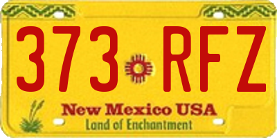 NM license plate 373RFZ