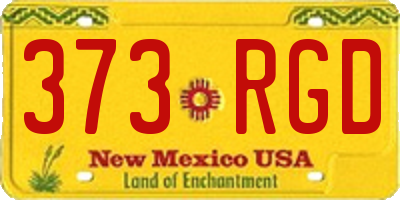 NM license plate 373RGD