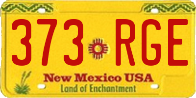 NM license plate 373RGE