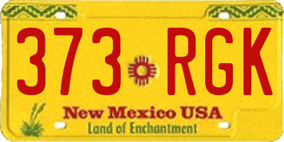 NM license plate 373RGK