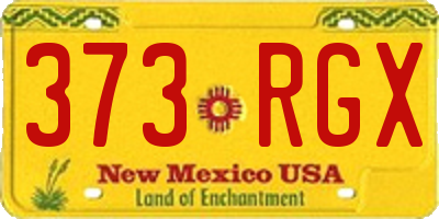 NM license plate 373RGX