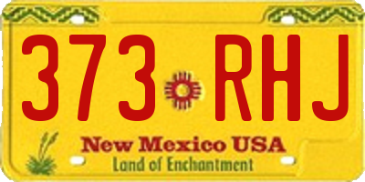 NM license plate 373RHJ