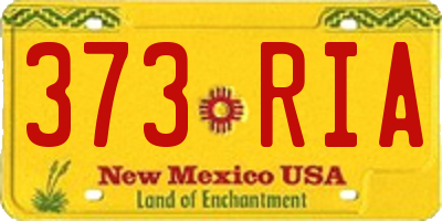 NM license plate 373RIA