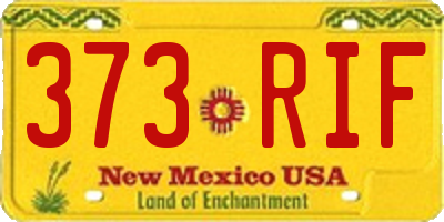 NM license plate 373RIF