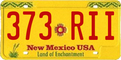 NM license plate 373RII