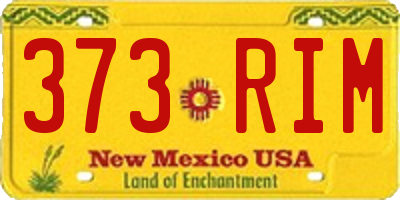 NM license plate 373RIM