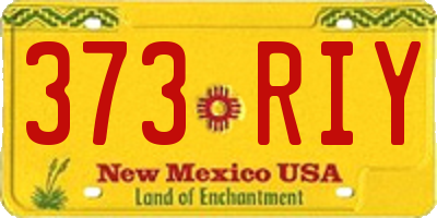 NM license plate 373RIY