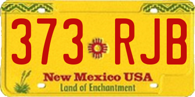 NM license plate 373RJB