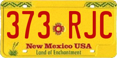 NM license plate 373RJC