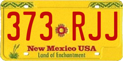 NM license plate 373RJJ