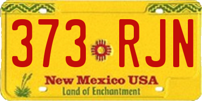 NM license plate 373RJN