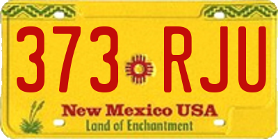 NM license plate 373RJU