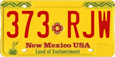 NM license plate 373RJW