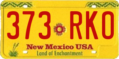 NM license plate 373RKO