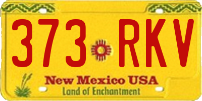 NM license plate 373RKV