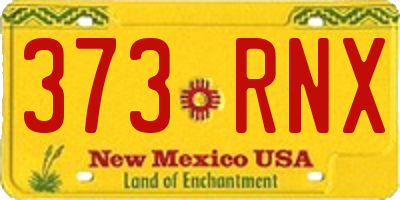 NM license plate 373RNX
