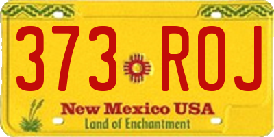NM license plate 373ROJ