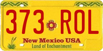 NM license plate 373ROL