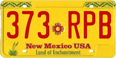 NM license plate 373RPB