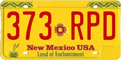 NM license plate 373RPD