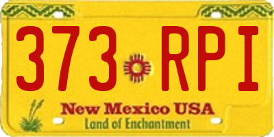 NM license plate 373RPI