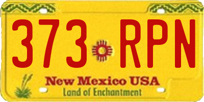 NM license plate 373RPN