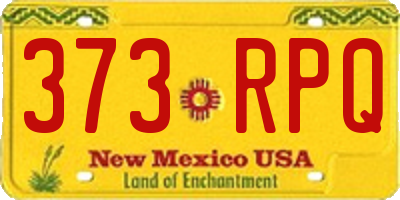NM license plate 373RPQ