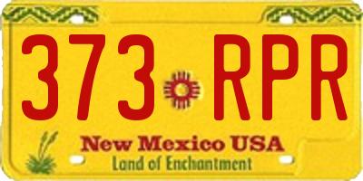 NM license plate 373RPR