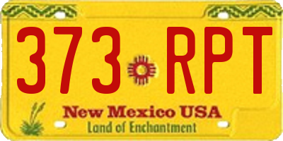 NM license plate 373RPT