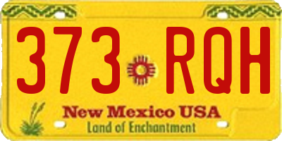 NM license plate 373RQH