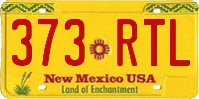 NM license plate 373RTL