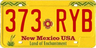 NM license plate 373RYB