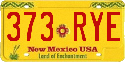 NM license plate 373RYE