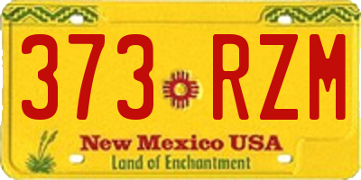 NM license plate 373RZM