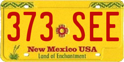 NM license plate 373SEE