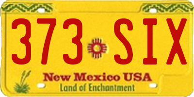 NM license plate 373SIX