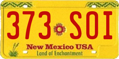 NM license plate 373SOI