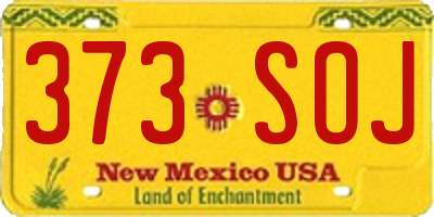 NM license plate 373SOJ