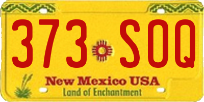 NM license plate 373SOQ