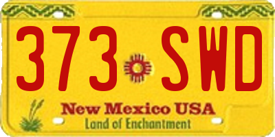 NM license plate 373SWD
