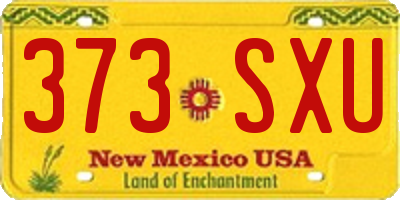 NM license plate 373SXU