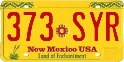 NM license plate 373SYR