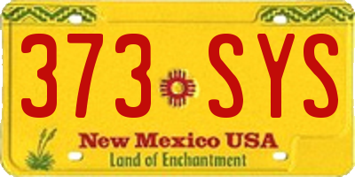 NM license plate 373SYS