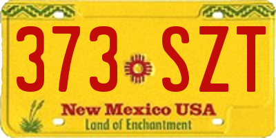 NM license plate 373SZT