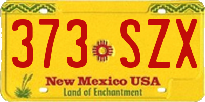 NM license plate 373SZX