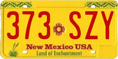 NM license plate 373SZY