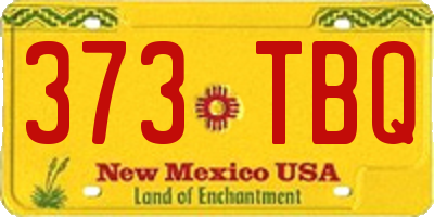 NM license plate 373TBQ