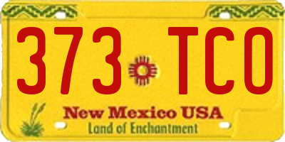 NM license plate 373TCO